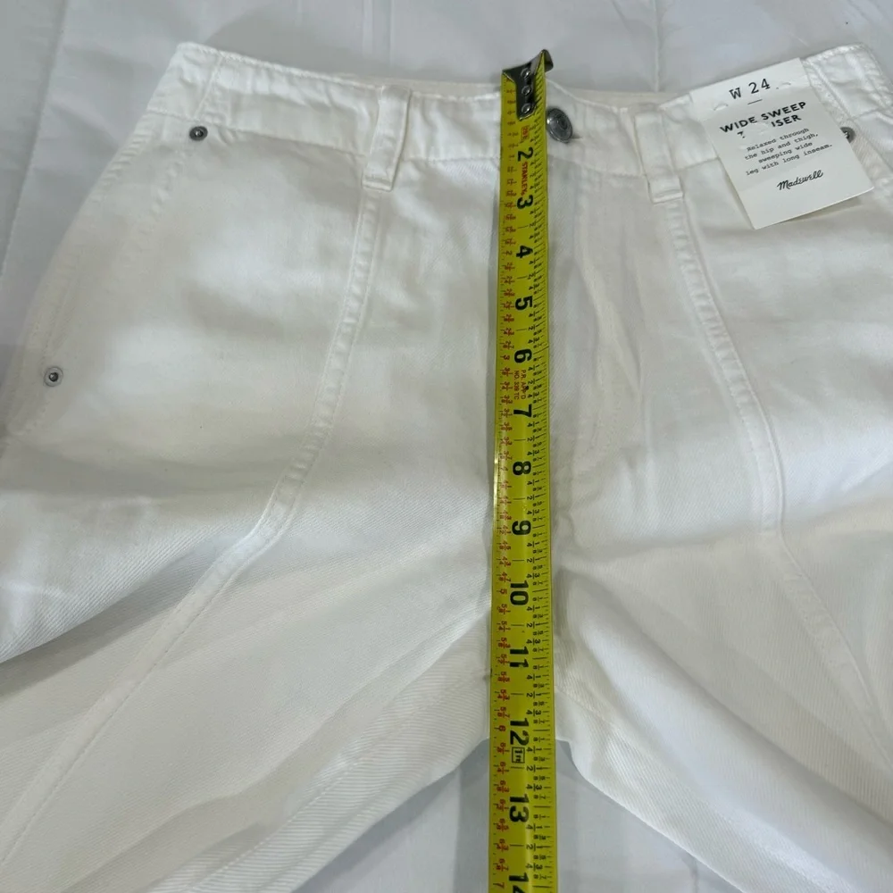 Madewell White Wide-sweep trouser Pants